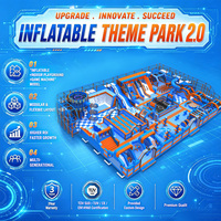 Parc de jeux gonflable pour sports d'intérieur avec système de notation électronique et filets d'escalade pour FEC