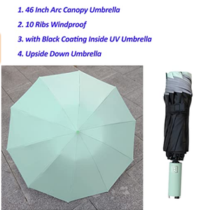 Paraguas UV <span class=keywords><strong>de</strong></span> Protección Solar, Compacto, Resistente al Viento, Plegable Automático, Invertido, para Viajes en Auto, Portátil - Product Image 2