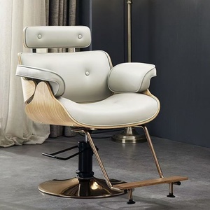 Silla de Barbero Moderna de Alta Calidad con Altura Ajustable para Salón de Belleza, Mueble Multifuncional de Cuero y Acero, Gran Venta - Product Image 5