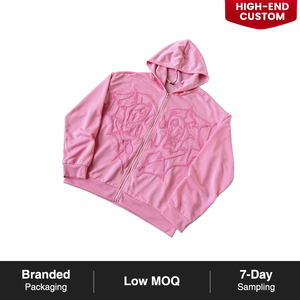Felpa con Cappuccio Gotica con Cuore e Ragnatela, Unisex, con Zip, Trendy e Comoda per Uso Quotidiano - Product Image 1