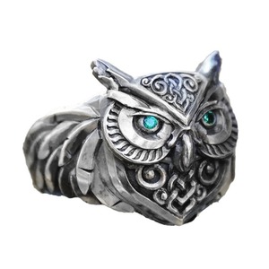 Anello Classico in Ottone Stile Gufo Retrò per Donne, Accessorio da Dito con Design Animale Scuro - Product Image 5