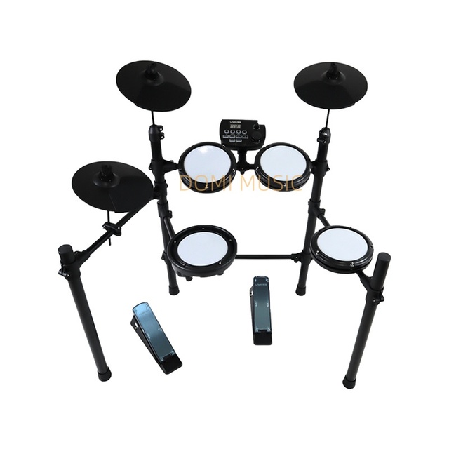 High Quality Professional Portable Electronic Drum Kit with 5 Drums and 3 Metal Cymbals Performance Music Electronic Drums