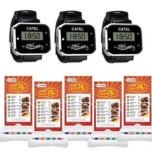 Catel CTTN85 Draadloos Oproepsysteem Horloge Ontvanger Pager En Call Menu Houder Voor Restaurant Ober Service Apparatuur