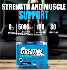 120 gommes monohydrate de créatine à saveur de myrtille sans sucre pour supplément de pré-entraînement pour adultes - Product Image 2