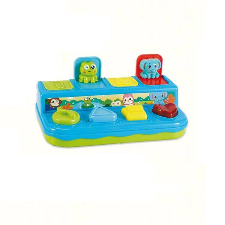 Enfants amusants pop up animaux jeu intelligent boîte rebondissante réponse formation préscolaire jouets éducatifs pour bébés