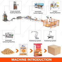 Machine d'emballage automatique multi-voies à scellage 3 côtés pour sachets de granulés de thé matcha noir et machine d'emballage en carton