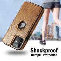 Étui de téléphone à rabat personnalisé en cuir PU de luxe avec clip portefeuille 3-en-1, antichoc, porte-cartes pour iPhone 13 14 12 15 16 Pro Max
