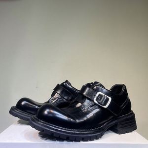 Chaussures habillées haut de gamme pour hommes, style britannique, en cuir véritable, faites à la main, tendance, avec boucle, pour marié, hiver et automne - Product Image 4