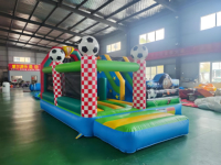 Structure gonflable combinée avec toboggan tunnel, mur d'escalade et parcours d'obstacles, pour enfants, équipement de jeux commercial pour intérieur et extérieur