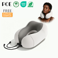 Oreiller de voyage cervical en U en mousse à mémoire de forme pour massage du cou, idéal pour avion, voiture, bureau, sommeil confortable - Vente en gros
