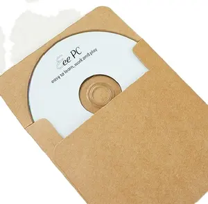 ขายส่งดีวีดีซีดีกระดาษบรรจุภัณฑ์ถุงป้องกันดีวีดีซีดีสีดำแบบพกพาปกพิมพ์กระดาษแขนของแผ่นดิสก์