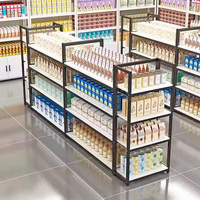 Étagères de supermarché personnalisées Présentoir de collations Étagères en bois et métal pour épices de supermarché Étagères pour produits de pharmacie Étagères