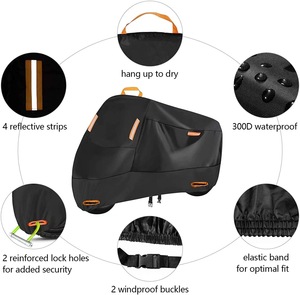 210D 300D 420D extérieur intérieur Scooter abri étanche à la pluie Protection 4 bandes réfléchissantes vélo vélo moto couverture - Product Image 3