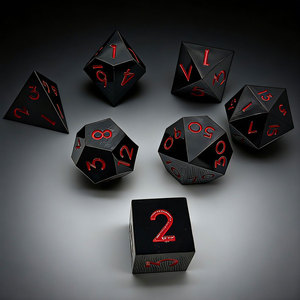 Wholesale Custom Sakura Flower Metal DND <b>Dice</b> <b>Set</b> 7Pcs Polyhedral RPG <b>Dice</b> for Dungeons & Dragons Tabletop Games - Product Image 1