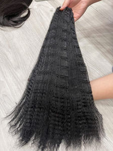 OFFRES CHAUDES: Cheveux vierges vietnamiens 100% Kinky Curl de nombreuses longueurs Kinky Curl Hair Bundles de cheveux non traités Noir naturel - Product Image 5