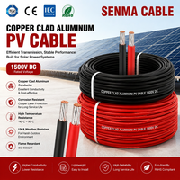 Câble solaire, câble PV, conducteur en cuivre étamé recouvert d'aluminium, isolation XLPO pour les centrales solaires
