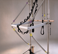 Machine de Pilates Reformer Professionnelle Commerciale en Bois d'Érable Massif Demi-Tourneuse 2-en-1 avec Ressort à Fil de Piano pour Usage en Studio