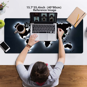 Tapis de souris et de clavier lavables, tapis de souris pour ordinateur portable, tapis de bureau avec un design de <span class=keywords><strong>carte</strong></span> <span class=keywords><strong>du</strong></span> <span class=keywords><strong>monde</strong></span> coloré et lumineux - Product Image 5