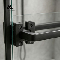 Porte de douche double coulissante sur mesure en verre trempé et acier inoxydable Mars Villa pour salle de bain (vente en gros)