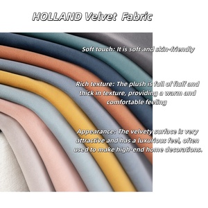 Tùy Chỉnh Màu Hà Lan Vải Nhung 240gsm-Mềm Hà Lan Nhung Nhà Dệt Chất Liệu Cho Đồ Nội Thất & Rèm, Sẵn Sàng Để Tàu - Product Image 3