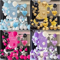 Kit de Décoration Scène Fête Anniversaire Ballons – Arrière-plan Mural et Accessoires pour une Ambiance Sophistiquée