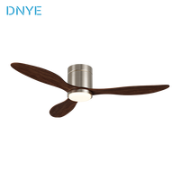Ventilateur de plafond LED intelligent moderne pour salon, 52 pouces, design minimaliste, avec télécommande