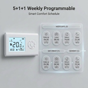<span class=keywords><strong>Thermostat</strong></span> d'ambiance <span class=keywords><strong>programmable</strong></span> hebdomadaire intelligent WiFi <span class=keywords><strong>sans</strong></span> <span class=keywords><strong>fil</strong></span> RF 868Mhz pour chaudière à <span class=keywords><strong>gaz</strong></span>, commande vocale pour le chauffage des hôtels et cuisines - Product Image 5