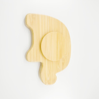 Assiettes à dîner en bambou écologique Renard Mouton Lapin Éléphant Koala Forme Enfants Bambou Animal Bébé Assiette pour bébé et enfants