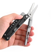 Couteau multifonction pliable de poche pour le camping et la survie 6 en 1 avec ciseaux, tournevis, brise-vitre