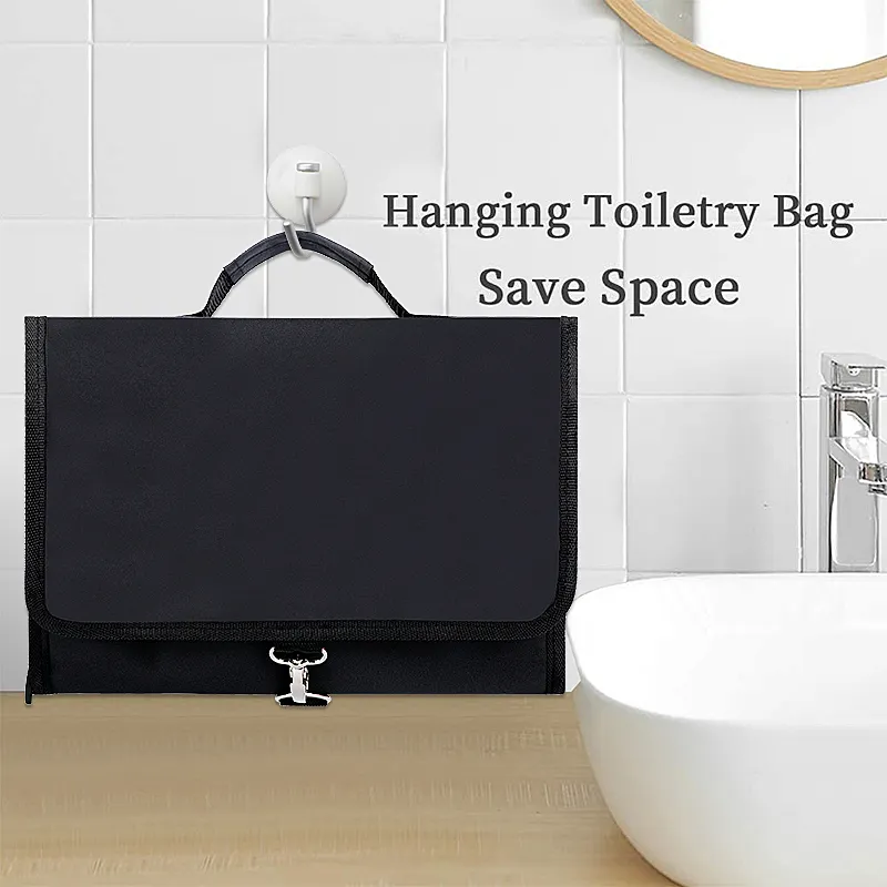 Travel Organizer Eco Friendly Toiletry Bag Makeup Bags Custom Hanging Travel Toiletries Bag
