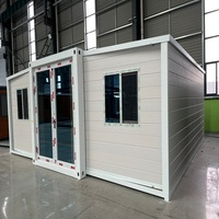Maison conteneur pliable extensible de luxe en acier, préfabriquée, modulaire, portable, design moderne, certifiée CE pour l'habitation