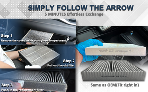 ตัวกรองอากาศสำหรับห้องโดยสารตัวกรองอากาศ <span class=keywords><strong>AC</strong></span> สำหรับ Ford bronco Sport Escape Explorer Mustang PA10440 CV12772 CAF10059P JX6Z-19N619-BA - Product Image 6