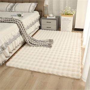 Alfombra cuadrada Xiyin para dormitorio, lavable a máquina, de color sólido, de lana, para sala de estar, dormitorio, estudio, balcón - Product Image 1