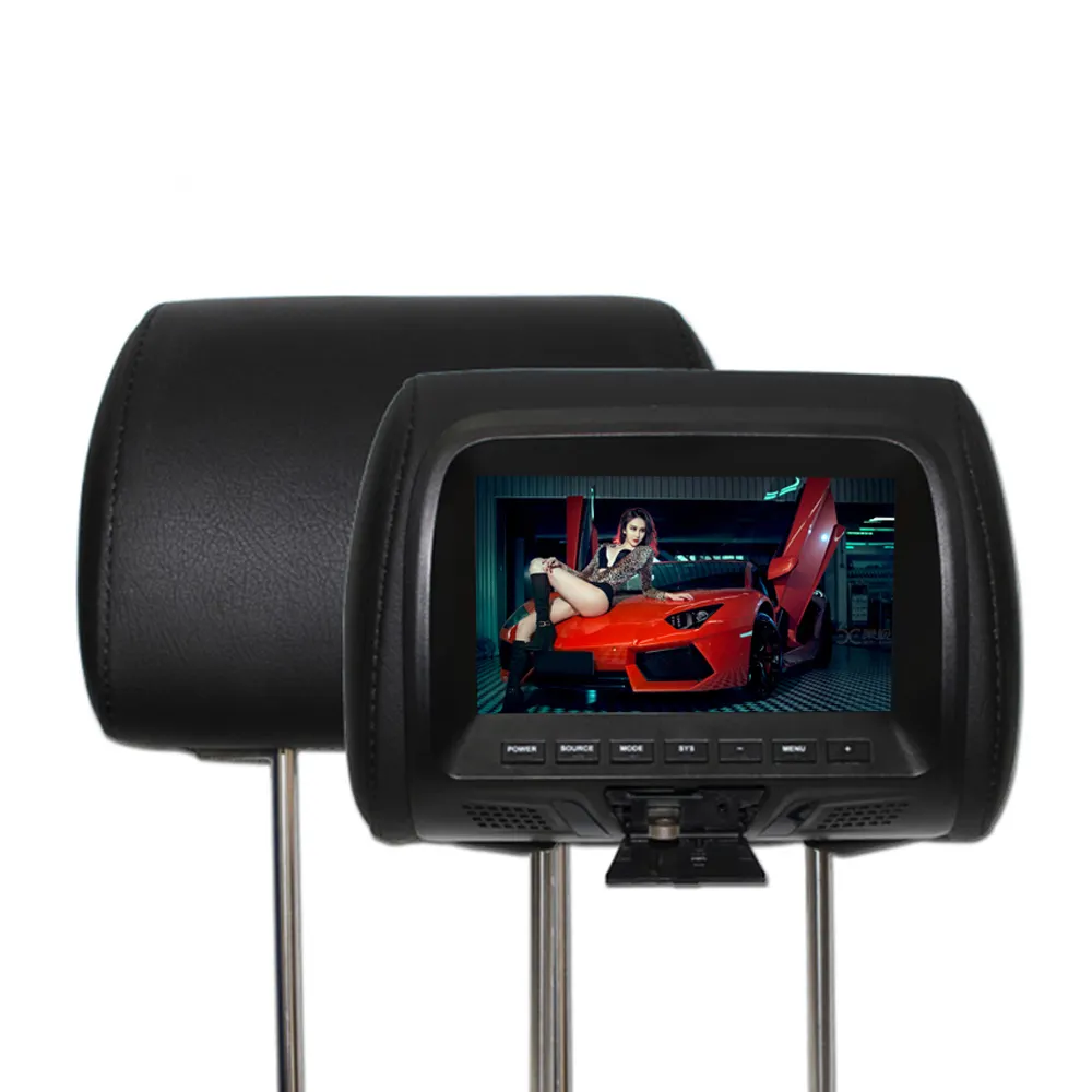 Monitor Sandaran Kepala Mobil Universal, Layar Lcd TFT Digital HD 7 ", Monitor Sandaran Kepala Mobil 800*480 Otomatis