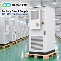 Système de stockage de batteries LiFePO4 modulaire commercial KUNETIC 64 kWh 33 kW, jusqu'à 4 armoires en parallèle, OEM ODM, pour ferme et usine