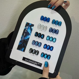 Factory Customized Wholesale Hot Selling 10 Color Sapphire cat Eye Series <b>Set</b> armor Oil Glue <b>Nail</b> Salon Exclusive - Product Image 1