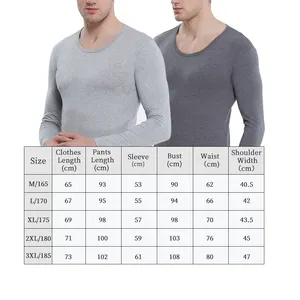 S-SHAPER Autumn Winter Heated Tops Long Sleeve Johns High Quality 2 Piece Cotton Suit Set Keep Warm Thermal Underwear For Men