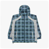 Vestes de ski imperméables à carreaux en polyester personnalisées pour hommes Veste coupe-vent imperméable à l'eau