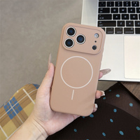 Coque arrière magnétique en silicone liquide de qualité supérieure pour iPhone 18 17 16 15 14 13 Pro Max, personnalisable avec LOGO, vente en gros