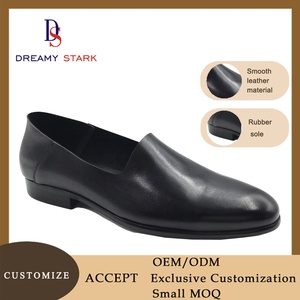 Chaussures habillées Oxford à enfiler en cuir véritable noir brillant de haute qualité, modèle original de marque, pour mariage, automne léger - Product Image 2