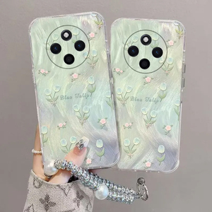 ฝาครอบป้องกันลายดอกทิวลิปดีไซน์ใหม่สำหรับ VIVO V40 Lite 4G/5g/Y300 5G-/Y200 4G- PC - Product Image 5