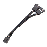Câble de ventilateur de refroidissement pour ordinateur 1 à 2, câble 4 broches pour carte mère, répartiteur 4 broches vers double 4 broches, câble de ventilateur PWM pour CPU