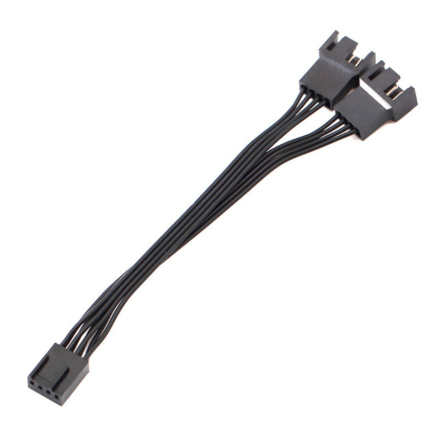 1 to 2 Computer Cooling Fan 4Pin Cable Mainboard 4 Pin to Dual 4pin Splitter CUP PWM Fan Cable