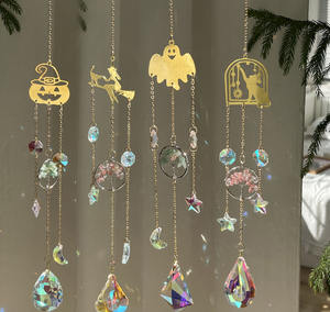 Vente chaude cristal pierre suncatchers fenêtre chambre décoration étoile lune <span class=keywords><strong>arbre</strong></span> <span class=keywords><strong>de</strong></span> vie carillons éoliens décor à la maison attrape-soleil - Product Image 1