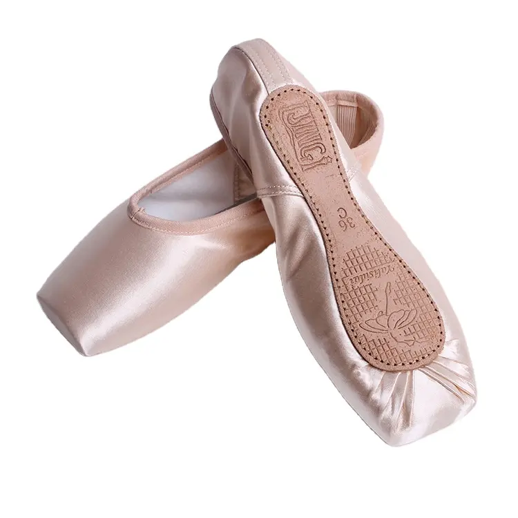Hohe Qualität Mädchen Ballett Tanz Schuhe Berufs Rosa Satin Pointe Schuhe Mode Nackt Ballett Wohnungen Schuhe Mädchen