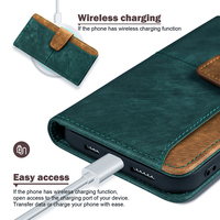 Étui portefeuille en cuir tendance avec protection RFID et support pour cartes pour OnePlus Ace6 15 Ace6T 14R 13, coque arrière antichoc