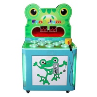 Machine de jeu d'arcade à pièces pour enfants, avec marteau à frapper, grenouille qui saute, jeu de loterie et de tickets de récompense
