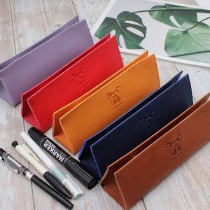 Makeup Pencil Case Premium Faux Leather Portable Cosmetic Stationery Storage <b>Bag</b> Functional Pen Organizer - Product Image 3