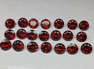 Piedras Preciosas de Granate de Mozambique Naturales Redondas de 6 mm, Alta Calidad 3A, Corte Facetado Suelto para Joyería, Color Rojo Marrón, 0.95 ct, Tercera Corteza - Product Image 2