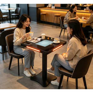 Meja Layar Sentuh Interaktif 21 Inci Satu Pilar dengan Lampu LED, <span class=keywords><strong>NFC</strong></span>, dan Sentuh Kapasitif <span class=keywords><strong>Multi</strong></span> Titik untuk Pusat Pendidikan - Product Image 5